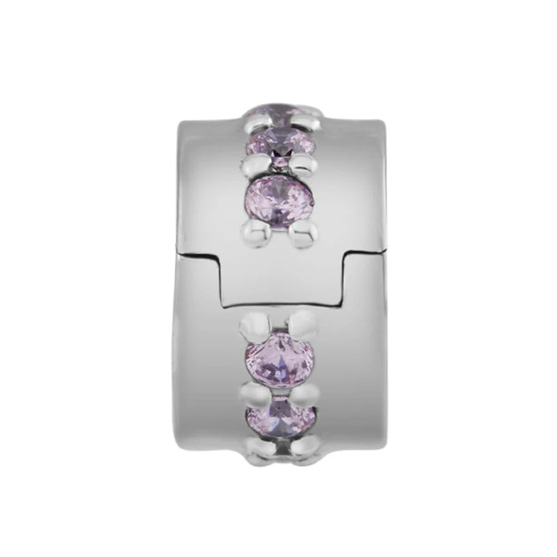 925 Sterling Silver Shining Path Clip Charm Beads for Bracelets