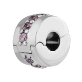 925 Sterling Silver Shining Path Clip Charm Beads for Bracelets
