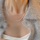 925 Silver Shinny Choker Necklace Italian Jewelry