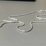 925 Silver Shinny Choker Necklace Italian Jewelry