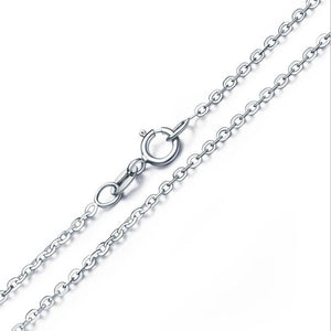 925 Silver Crystal Cherry Blossoms Flower Pendant Necklace