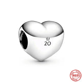 925 Silver Fish Heart Tree Doll Pendant Bead for Bracelet DIY