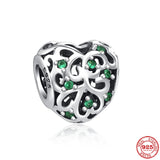 925 Silver Fish Heart Tree Doll Pendant Bead for Bracelet DIY