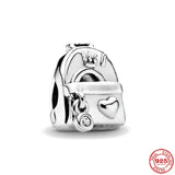 925 Silver Fish Heart Tree Doll Pendant Bead for Bracelet DIY