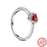 925 Sterling Silver Zirconia Heart Crown Flower Moon Sun Ring Wedding Gift
