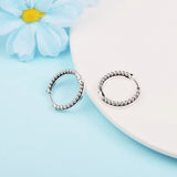 925 Sterling Silver Signature Logo Hoop Earrings