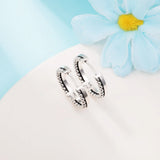925 Sterling Silver Signature Logo Hoop Earrings