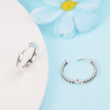 925 Sterling Silver Signature Logo Hoop Earrings