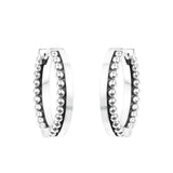 925 Sterling Silver Signature Logo Hoop Earrings