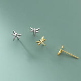 925 Silver Dragonfly Stud Earrings for Students
