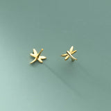 925 Silver Dragonfly Stud Earrings for Students