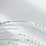 925 Silver Round Hoop Earrings 1.5mm Big for Women Party Wedding