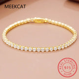 925 Silver Moissanite Bracelet Yellow Birthday Gift