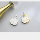 925 Sterling Silver Smile Face Cloud Charm Pendants DIY Jewelry Making