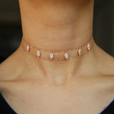 925 Silver CZ Wedding Choker Necklace