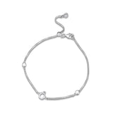 925 Silver Sparkling Crown O Chain Bracelets