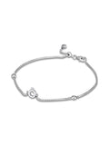 925 Silver Sparkling Crown O Chain Bracelets