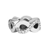 925 Silver Infinity Spacer Charm for Bracelet DIY Jewelry