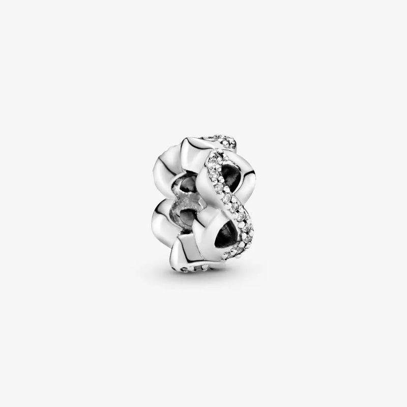 925 Silver Infinity Spacer Charm for Bracelet DIY Jewelry