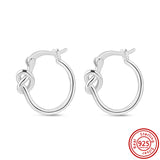925 Silver Sparkling Heart Hoop Pearl Earrings Women's Jewelry