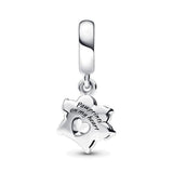 925 Silver Paw Print Dangle Charm for Bracelets