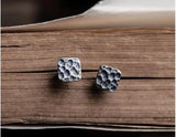 925 Sterling Silver Square Stud Earrings Geometric Earring Gift