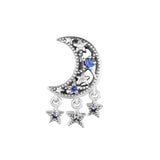 925 Silver Star & Crescent Moon Charms for Bracelets