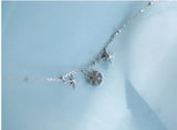 925 Sterling Silver Star Snowflake Charm Bracelet For Women