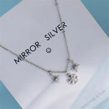 925 Sterling Silver Star Snowflake Charm Bracelet For Women