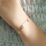 925 Sterling Silver Star Snowflake Charm Bracelet For Women