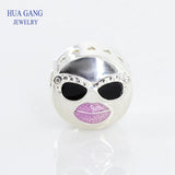 925 Sterling Silver Beads & CZ Charm Bracelet Jewelry