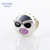 925 Sterling Silver Beads & CZ Charm Bracelet Jewelry