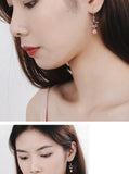 925 Silver Strawberry Quartz Earring Gemstone Drop Earring