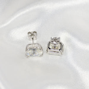 925 Silver Stud Earrings Sparkling Diamond Wedding Party Jewelry