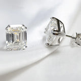 925 Silver Stud Earrings Sparkling Diamond Wedding Party Jewelry