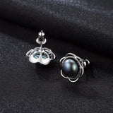 925 Silver Pearl Stud Earrings Engagement Gift Charm Jewelry