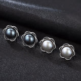 925 Silver Pearl Stud Earrings Engagement Gift Charm Jewelry