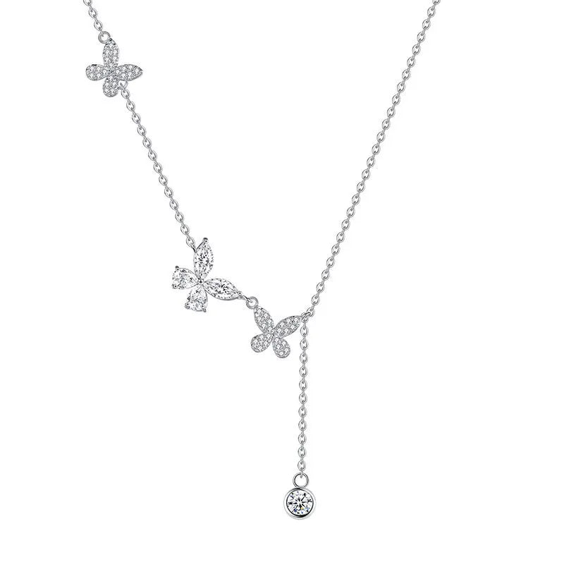 925 Sterling Silver Sweet Butterfly Prevent Allergy Jewelry
