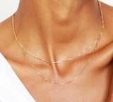 925 Sterling Silver Thin 0.65MM 1MM Box Chain Necklace