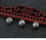 925 Silver Tibetan Six Words Dorje Beads OM Vajra Loose Beads