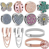925 Sterling Silver Sparkling Clip Charms for Reflexions Bracelet