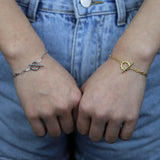 925 Sterling Silver Toggle Clasp Link Chain Bracelet for Women