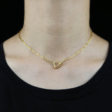 925 Sterling Silver Toggle Clasp Link Chain Bracelet for Women