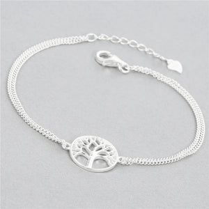 925 Silver Tree of Life Bracelet Vintage Boho Jewelry Gift