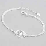 925 Silver Tree of Life Bracelet Vintage Boho Jewelry Gift