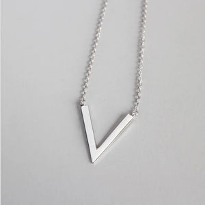 925 Silver Triangle V Necklace Pendant