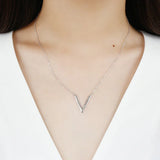 925 Silver Triangle V Necklace Pendant