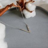 925 Silver Triangle V Necklace Pendant