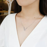 925 Silver Triangle V Necklace Pendant