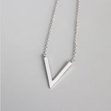 925 Silver Triangle V Necklace Pendant